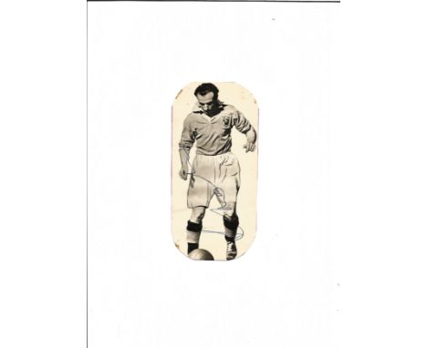 Football Legends Stanley Mathews 6x3 signed b/w magazine cutting fixed to card. Sir Stanley Matthews, CBE, 1 February 1915 - 