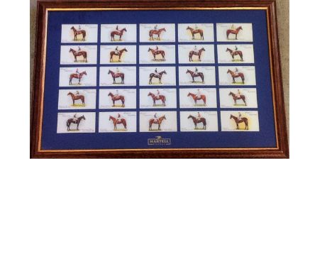 Horse Racing Martell Cognac Grand National mounted Winners cigarette card collection includes 25 cards from winners of the ra