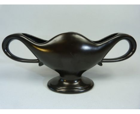 Fulham Pottery vase designed by Constance Spry in black Glaze 1950's . Fully marked to base. 