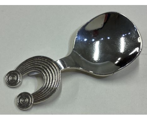 DUBLIN: A rare Irish silver caddy spoon. 1973. Approx. 31 grams. Est. £40 - £60.