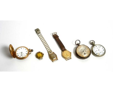 A silver case open-faced pocket watch, the silvered Roman dial fitted key wound movement by John Forrest, London, chronometer