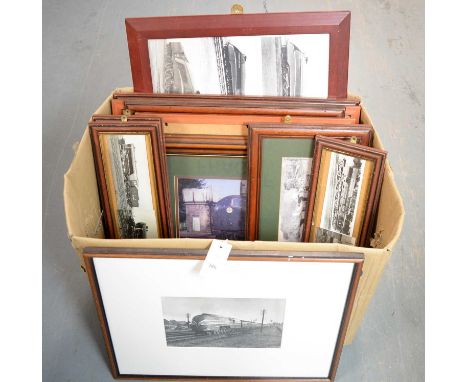 A collection of vintage British locomotive photographs and prints, each in frame, the largest 48 x 58cms. (11)
