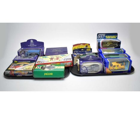 A collection of Corgi diecast models, including: James Bond 007 Aston Martin DBS; Corgi Comic Classics The Beano set; Corgi R