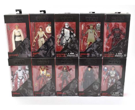 A collection of Hasbro Star Wars The Black Series figures, all boxed, including: Kylo Ren, item no. B6331; Director Krennic, 