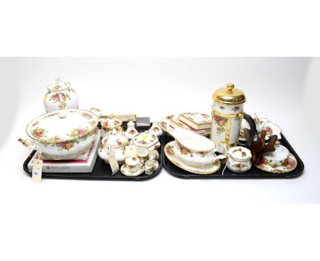 A collection of Royal Albert ‘Old Country Roses’ pattern tea, dinner, and ceramic wares, including: a tureen with cover; a mi