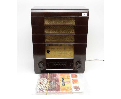 A refurbished Akco 21 Radio, with audio leads for record player, with booklet and illustrated guide. Note: Bluetooth connecti