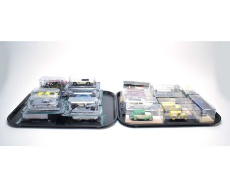 A collection of collectors diecast model cars, by makers including: Eligor; Solido; and others, each in case/package.