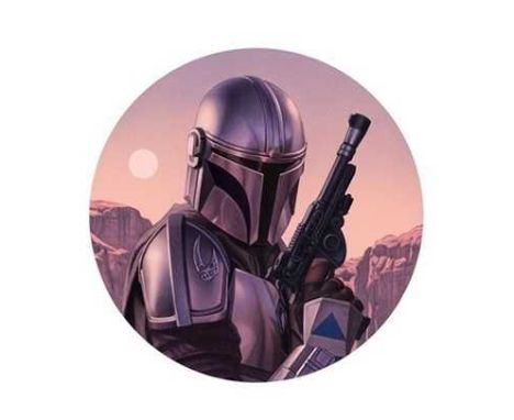 Rory Kurtz(Contemporary American)"The Way"; portrait of The Mandalorian,signed,limited edition giclee print, 771/890,25 x 20c