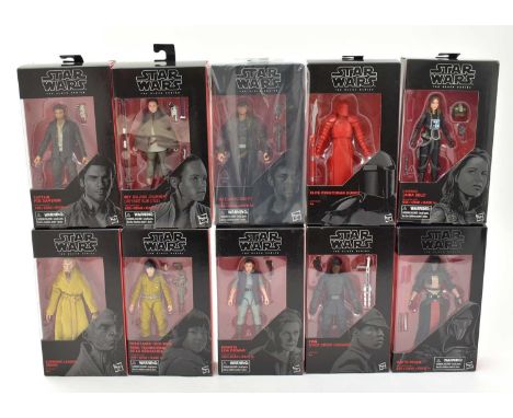 A collection of Hasbro: Star Wars The Black Series figures, all boxed, including: Captain Poe Dameron, item no. C3292/B3834; 