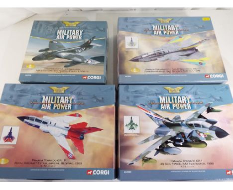 Corgi Aviation Archive - four 1:72 scale model diecast aeroplanes, Military Air Power, # AA33601,  AA33603, AA33604 and AA327