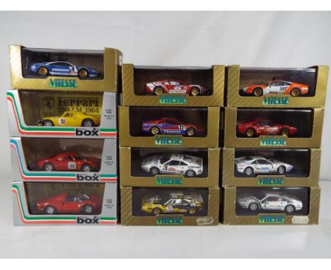 Vitesse and others - twelve 1:43 scale diecast Ferraris in original boxes, boxes vg to e, models nm to m. Estimate £40 - £60