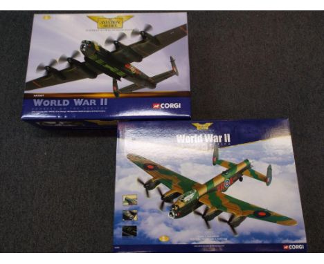 Corgi The Aviation Archive - two 1:72 scale models comprising Avro-Lancaster 419 Sqn RCAF, VR-A (KB726) # AA32605 and Avro-La