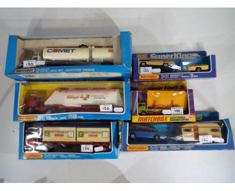 Matchbox - Six diecast model motor vehicles from the Matchbox Superkings series to include K-3 Grain Transporter, K-13 DAF Bu