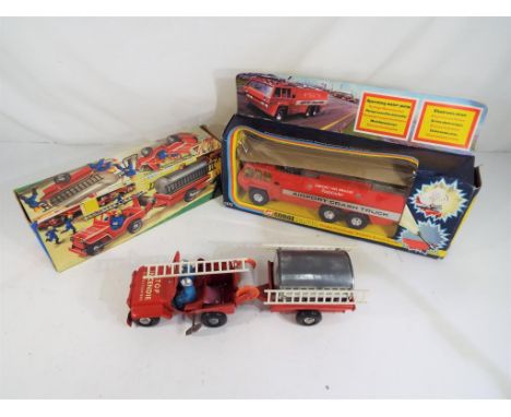 A Corgi Major Chubb Pathfinder Airport Crash Truck model No. 1103, vehicle appears mint in good window box and a Jeep Pompier