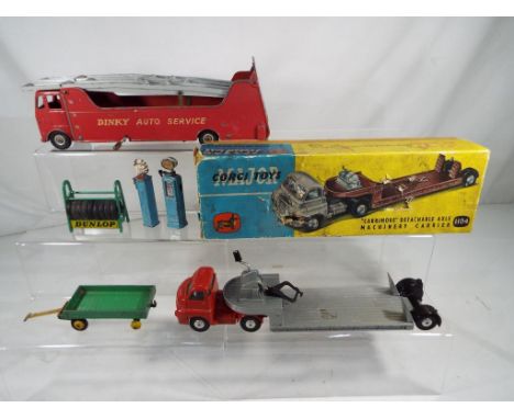 Dinky and Corgi - Corgi Major Carrimore detachable axle machinery carrier # 1104, vg+ to exc- in fair picture box with inner 