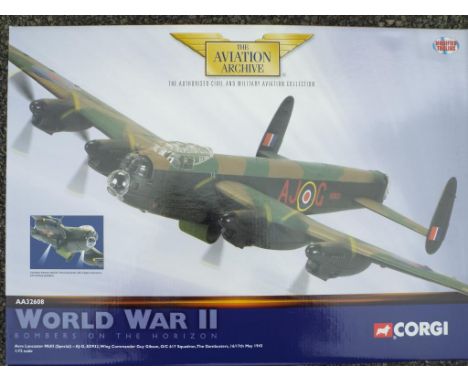 Corgi - One 1:72 scale Avro Lancaster Bomber from WWII, # AA32608. Est £40 - £60.