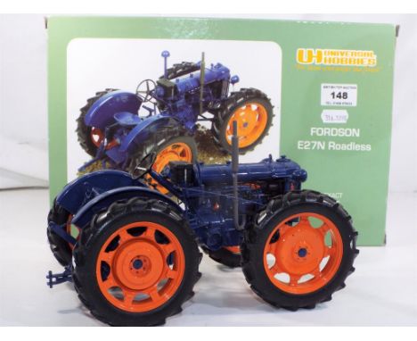 Universal Hobbies - 1:16 scale model tractor in original box, a Fordson E27N Roadless, in exc box, tractor nm; (please be awa