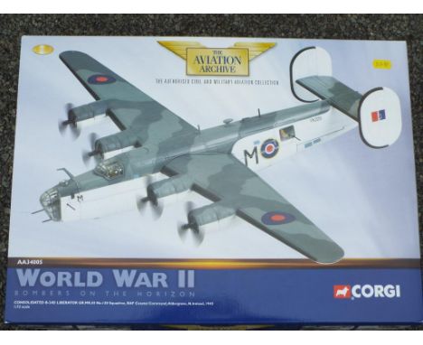 Corgi - One boxed diecast aeroplane in 1:72 scale from the Aviation Archive series a consolidated B-24D Liberator from WWII (