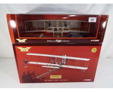 Corgi Aviation Archive - The Wright Flyer, 1:32 scale # AA34501, and a further boxed set The Wright Flyer # AA34503 [total of