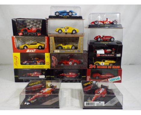 Brumm, Onyx and others - sixteen 1:43 scale diecast Ferraris in original boxes, boxes nm to m, models nm to m. Estimate £50 -