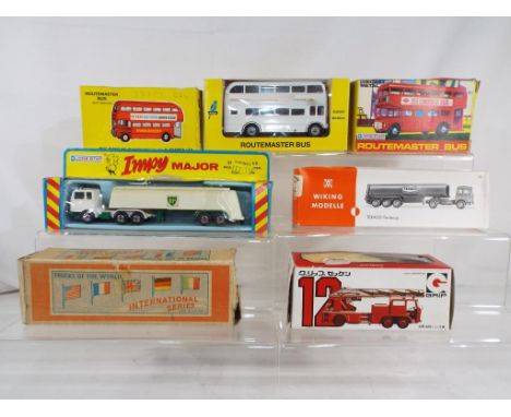 Lone Star and Budge - Seven diecast commercial vehicles in original boxes comprising Lone Star 182 Fuel Tanker, Budge three R