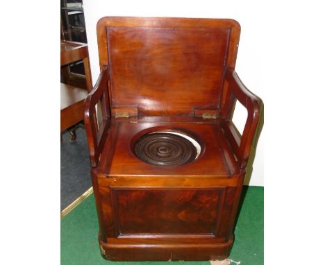 A Victorian Mahogany Box Commode.