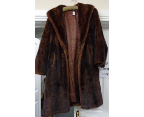A Vintage Full Length Brown Fur Jacket, along with a short brown fur coat (A/F).