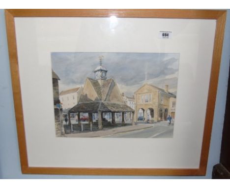 A 20th Century Watercolour of a Country Village Scene, signed 'Norman Hayes', (34 x 24cm) along with a signed print, (37 x 27