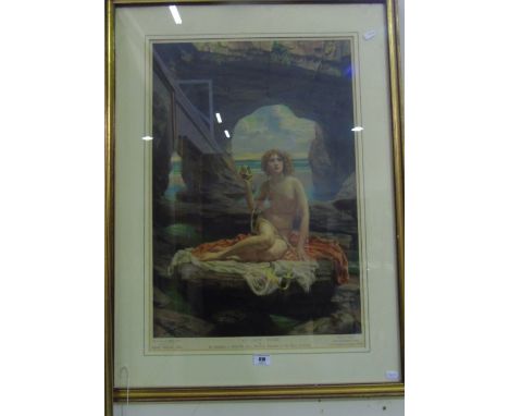 A 1914 Pears Print 'A Low Tide' after Sir Edward J. Poynter. Framed & glazed, 66 x 45cm.