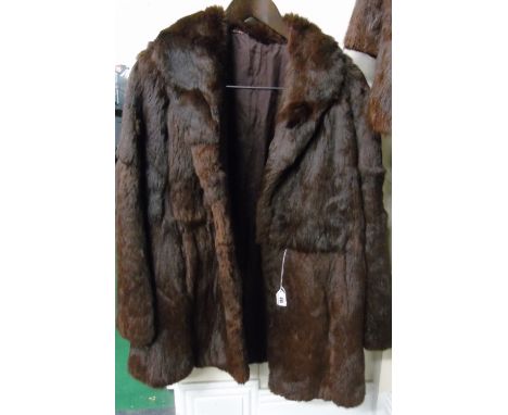 A Vintage Fur Jacket, fully lined with two pockets.