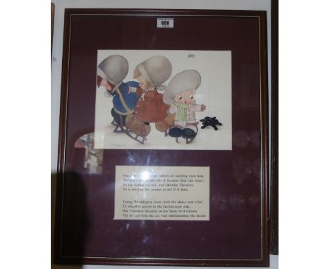 A Nursery Print & Rhyme after Chloe Preston, 53.5 x 43cm total size.