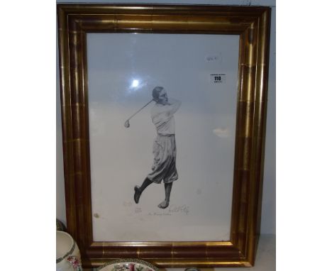 A Signed Limited Edition Print by Richard Chorley 'Sir Henry Cotton', signed in pencil by the artist. No. 134/250. In a moder