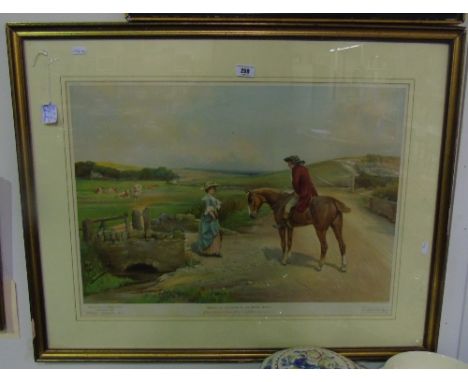 A 1911 Pears Print 'Where are you going to, my pretty maid?'' after J. Sanderson-Wells. Framed & glazed, 66 x 45cm.