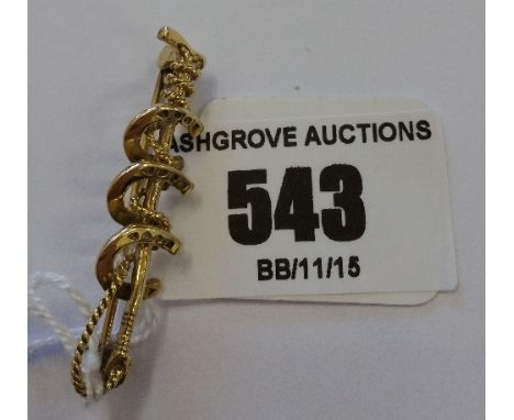A Silver Gilt Hunting Broach.