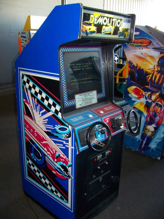 DEMOLITION DERBY CLASSIC UPRIGHT ARCADE GAME Item is in used condition ...