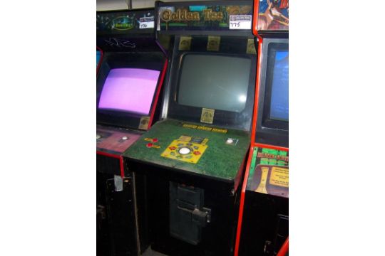 Golden Tee 98 Golf Arcade Game Cabinet Item Is In Used Condition