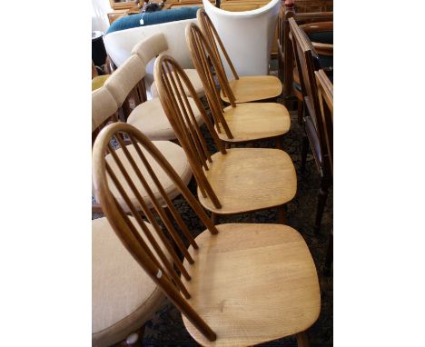 Set of four vintage Ercol Golden Dawn Windsor dining chairs