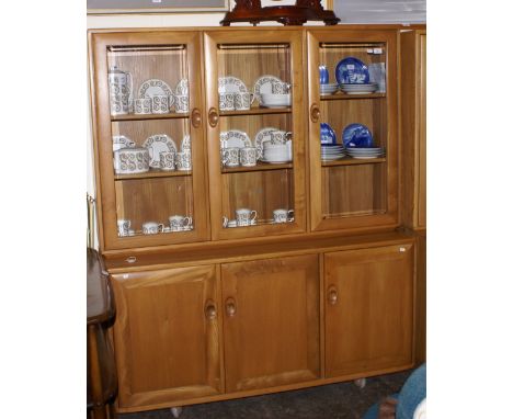 Ercol Golden Dawn 3 Door Display Cabinet on Base  136 cm