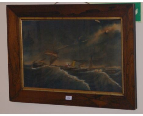 Ships portrait "Briccella" - Vincenzo Lurzo of Venice 1891 40 x 62 cm