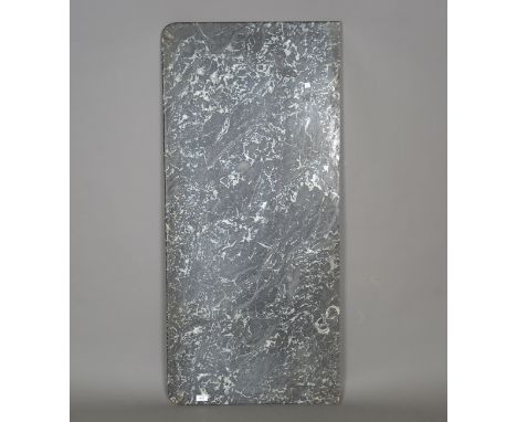 A 19th century French veined grey marble commode top, length 128cm, depth 59cm.Buyer’s Premium 29.4% (including VAT @ 20%) of
