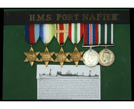 Six: Seaman J. MacInnes, Royal Naval Reserve  1939-45 Star; Atlantic Star; Africa Star, 1 clasp, North Africa 1942-43; Italy 