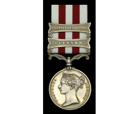 The Indian Mutiny Medal awarded to Lieutenant J. H. Worsley, 71st Native Infantry, who served with the Volunteer Cavalry at C