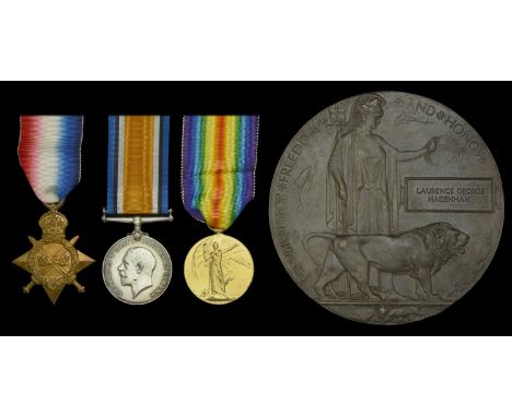 Three: Second Lieutenant L. G. Hadenham, East Surrey Regiment, who died of wounds on the Western Front on 18 July 1916  1914-