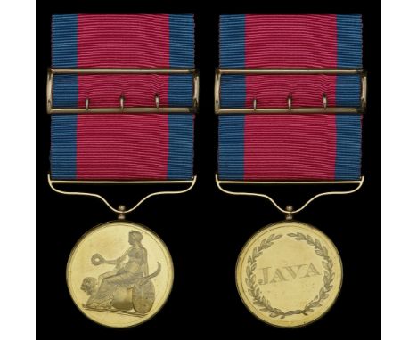 The Field Officer’s Gold Medal for Java awarded to Lieutenant-Colonel William Raban, commanding 6th Battalion Bengal Voluntee