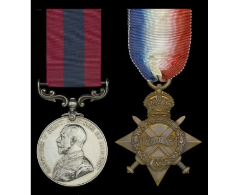 A rare and early Great War D.C.M. pair awarded to 2nd Class Air Mechanic J. E. Prance, Royal Flying Corps, for gallantry in r