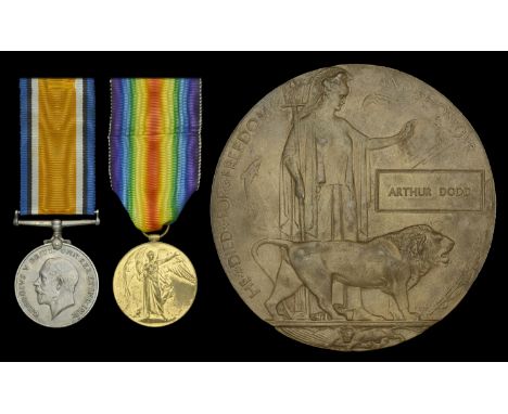 Pair: Private A. Dodd, Oxfordshire and Buckinghamshire Light Infantry, who was killed in action on the Western Front on 22 Au
