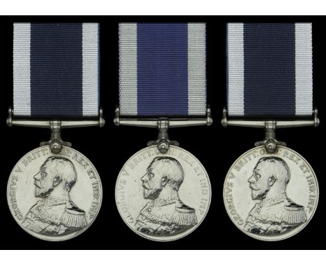 Royal Navy L.S. & G.C., G.V.R., 2nd issue, fixed suspension (3) (K.3910 B. A. Coombe. S.P.O. H.M.S. Clematis.; K.5913 W. H. T