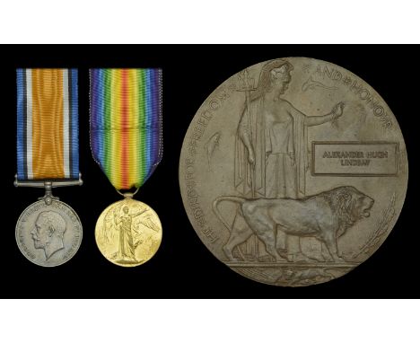 Pair: Private A. H. Lindsay, King’s (Liverpool Regiment), who was killed in action on the Western Front on 5 January 1918  Br