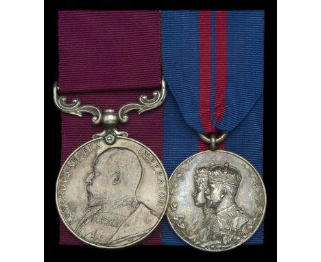 Pair: Lance-Corporal R. L. Handley, Military Foot Police  Coronation 1911, unnamed as issued; Army L.S. & G.C., E.VII.R. (675