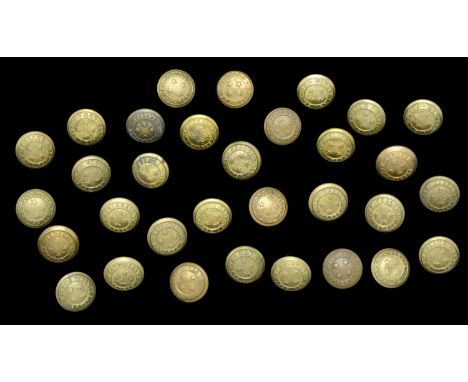 Uniform Buttons for New Zealand Forces A Selection of 32 large (24mm) brass buttons, all bearing the Southern Cross and inscr